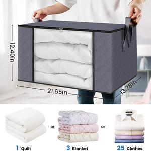 Foldable Blanket Storage Bags Storage Containers for Organizing Bedroom, Closet