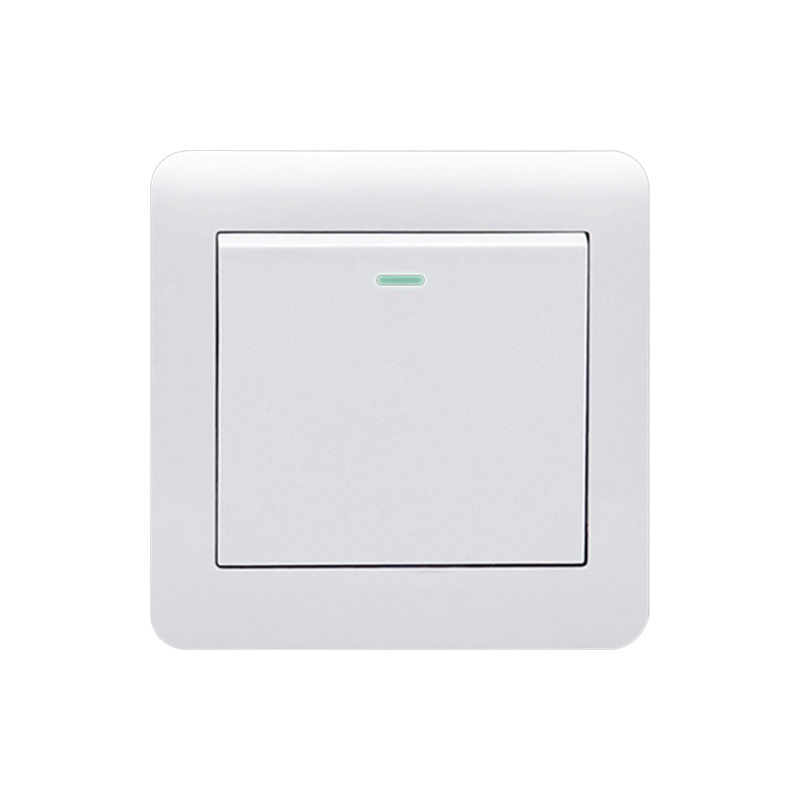 FIKO Hotel wall switch socket panel 86 1 gang more way switch 220V 16A single control button seesaw switch with night light