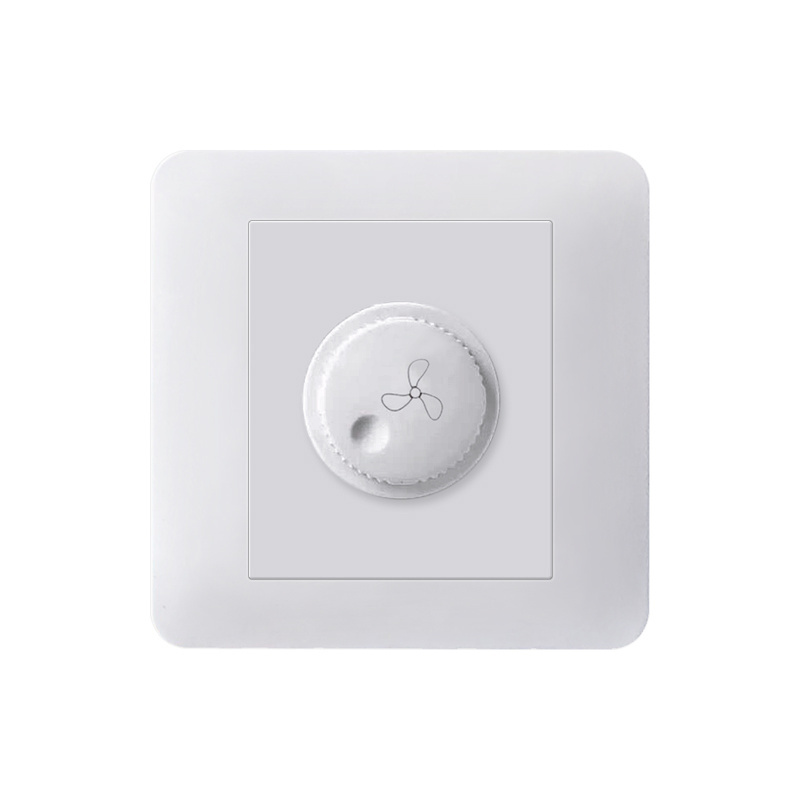 FIKO Hotel wall type 86 fan ceiling fan white PC non-pole knob speed regulating switch speed regulating switch