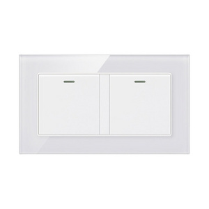 Fiko 147type White Tempered Glass Panel Wall switches and sockets EU/UK/US/Australia Standard With USB+Type-c+indicator light