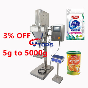 Semi Automatic 1000g Dry Coffee Powder Pouch Bag Filling Packing Machine / 500g 1Kg Manual Auger Filler