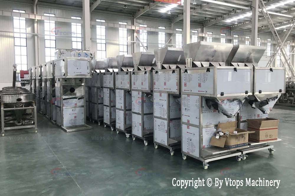 Grain Vibratory Fillers Potato Chips Packing Machines Granular Quantitative Filling Packaging