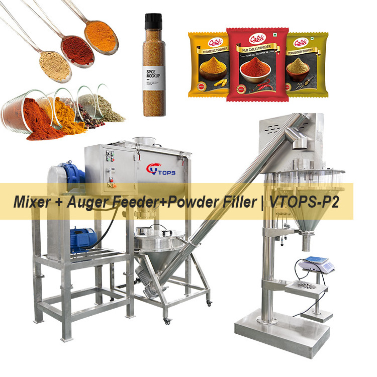 Semi-Automatic Spice Coffee Flour Auger Powder Filler / Dry Powder Bag Jar Filling Machine