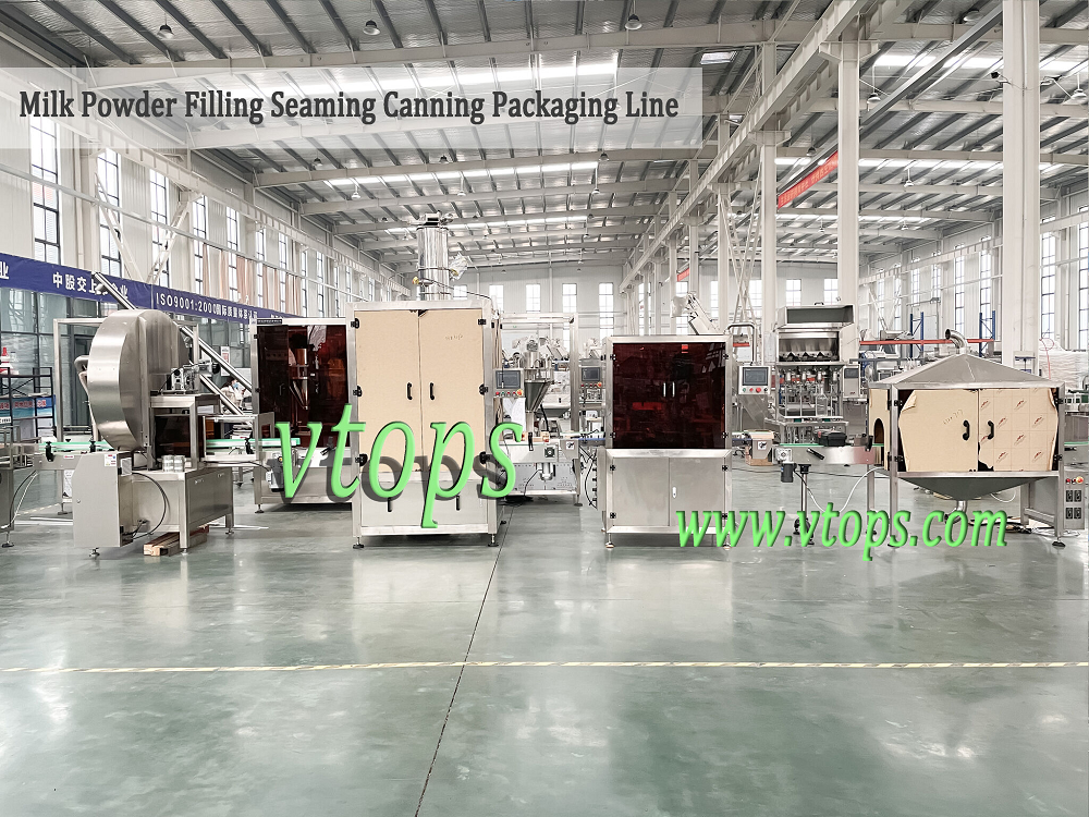 High Accuracy Goat Milk Powder Canning Making Machine Walnut Powder Jar Weighing Filling Sealing Machine With Conveyor