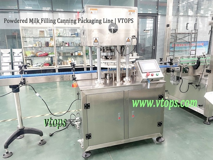 High Efficiency Camel Milk Powder Packaging Capper Line Soy Milk Powder Canning Packing Machine Milk Powder Can Dispenser