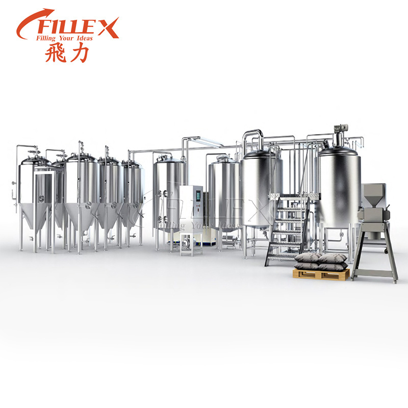 500L 1000L Beer Brewing processing System Beer Making Complete Line