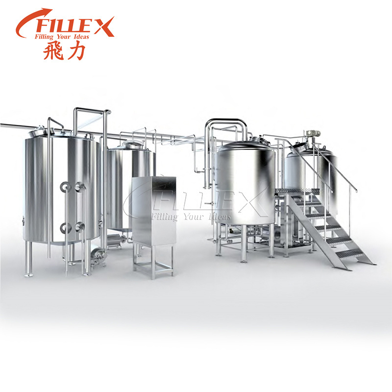 500L 1000L Beer Brewing processing System Beer Making Complete Line