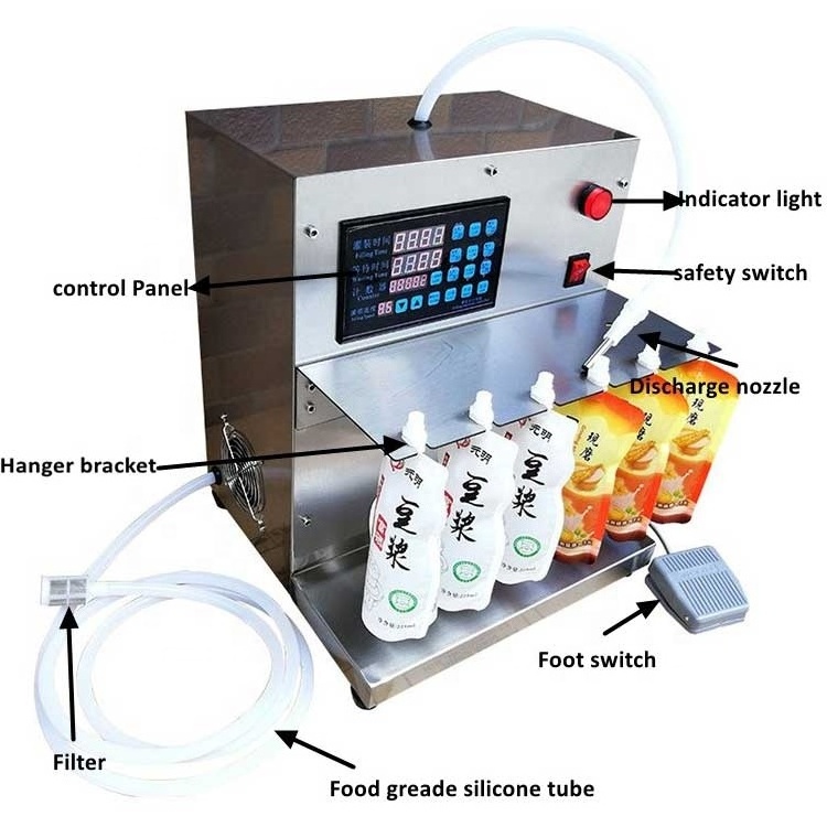 Ready to Ship 1 Heads Spout Pouch Yogurt Beverage Liquid Liquid Filling Capping Machine For Juice