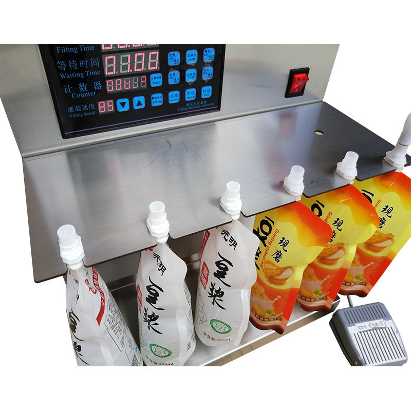 Ready to Ship 1 Heads Spout Pouch Yogurt Beverage Liquid Liquid Filling Capping Machine For Juice