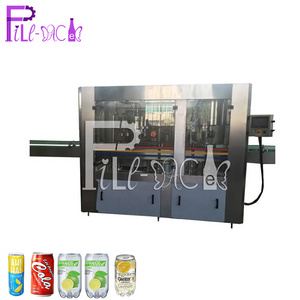 2  in 1 7000CPH Carbonated Beverage Soft Drink Tin Can Isobaric Filling and sealing Seamer Machine / Equipment / Device / Filler