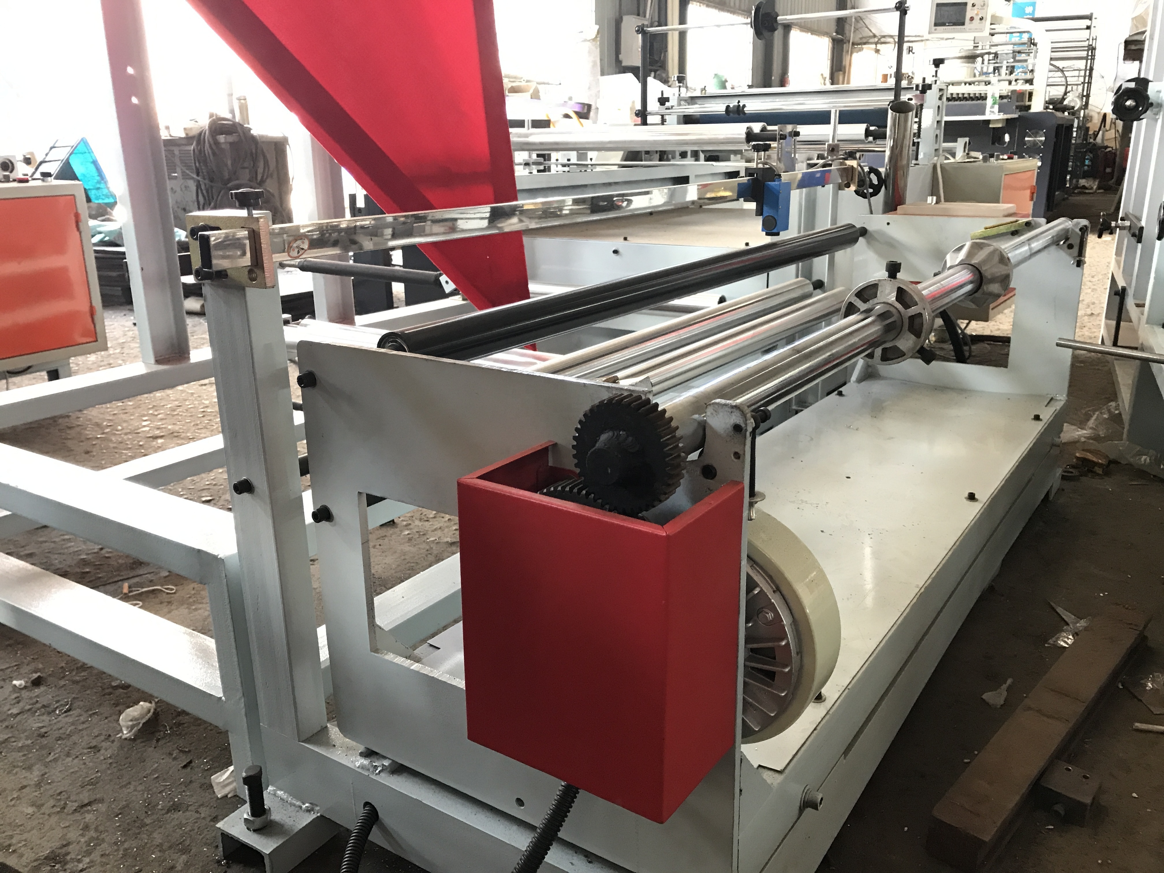 Plastic Film Folding and Rewinding Machine for PE BOPP Non Woven Fabric