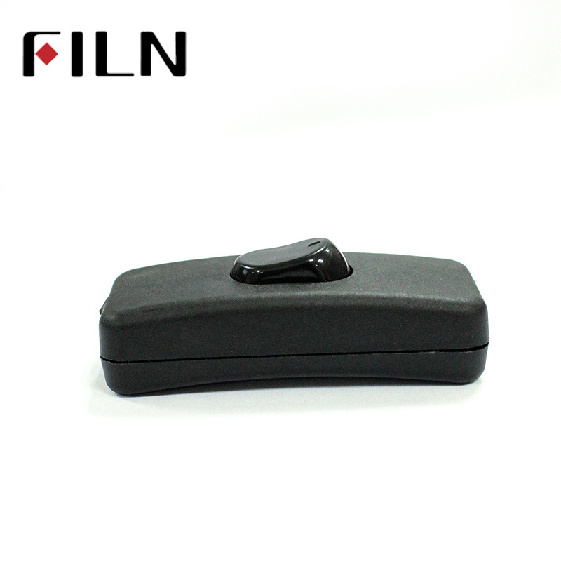 FILN 303 Universal Switches AC 110-250V 2A Inline Lighting Lamp Plastic In Line Cord Rocker Switch