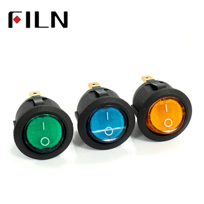 20mm Diameter Small Round Boat Rocker Switches lamp Mini Round Black White Red 3 Pin ON-OFF Rocker Switch Rocker Toggle Switch