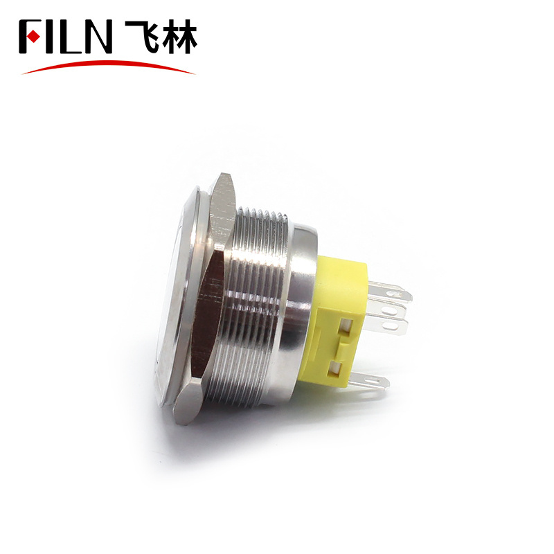 30MM On Off Switch Symbol and 2 Step Push Button Switch Stainless steel Momentary Latching 220V Button Switches for machines