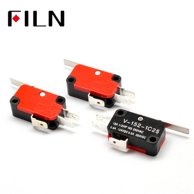 1Pcs V-152-1C25 Roller Lever Arm SPDT 1NO 1NC Micro Limit Switch 3 Terminals Momentary