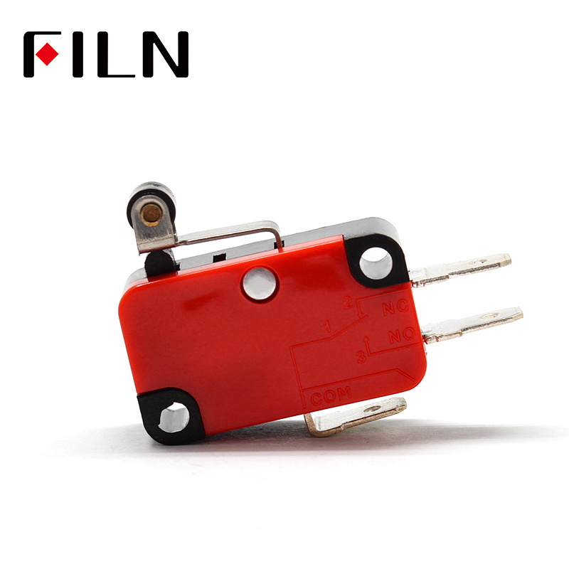 FILN 15A 1NO1NC Inching switch, V-155-1C25 limit switch short handle roller silver point Micro switch