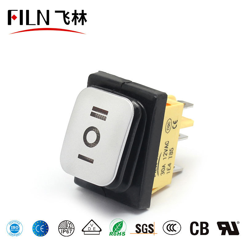 FILN Electrical Waterproof Power Rocker Switch 6pin 4 Pin Boat Rocker Switch 20A 12V 24VAC for Car Auto Marine