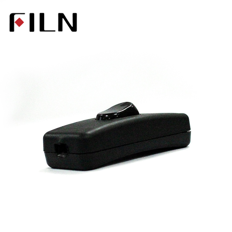 FILN 303 Universal Switches AC 110-250V 2A Inline Lighting Lamp Plastic In Line Cord Rocker Switch