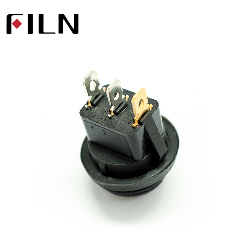 FILN KCD1 waterproof micro rocker switch on off  red led 12v 110v 220v 24v rocker switch