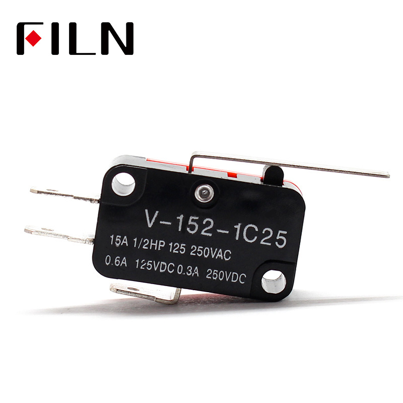 1Pcs V-152-1C25 Roller Lever Arm SPDT 1NO 1NC Micro Limit Switch 3 Terminals Momentary