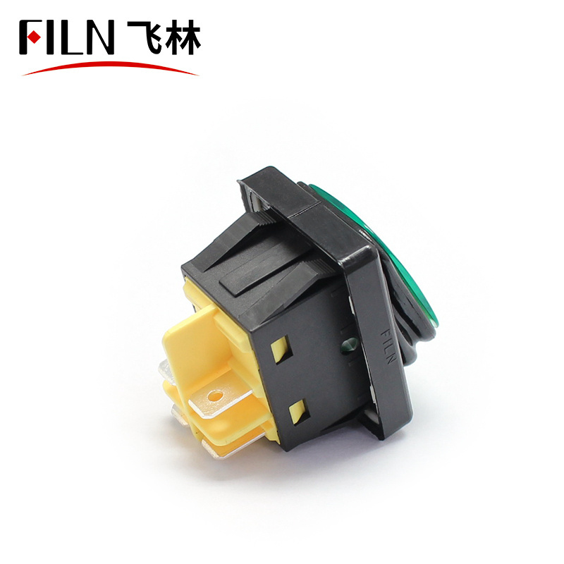 KCD4 Rocker Switch ON-OFF 2 Position 4 Pins  6 Pins Electrical equipment With Light Power Switch 30A 250VAC