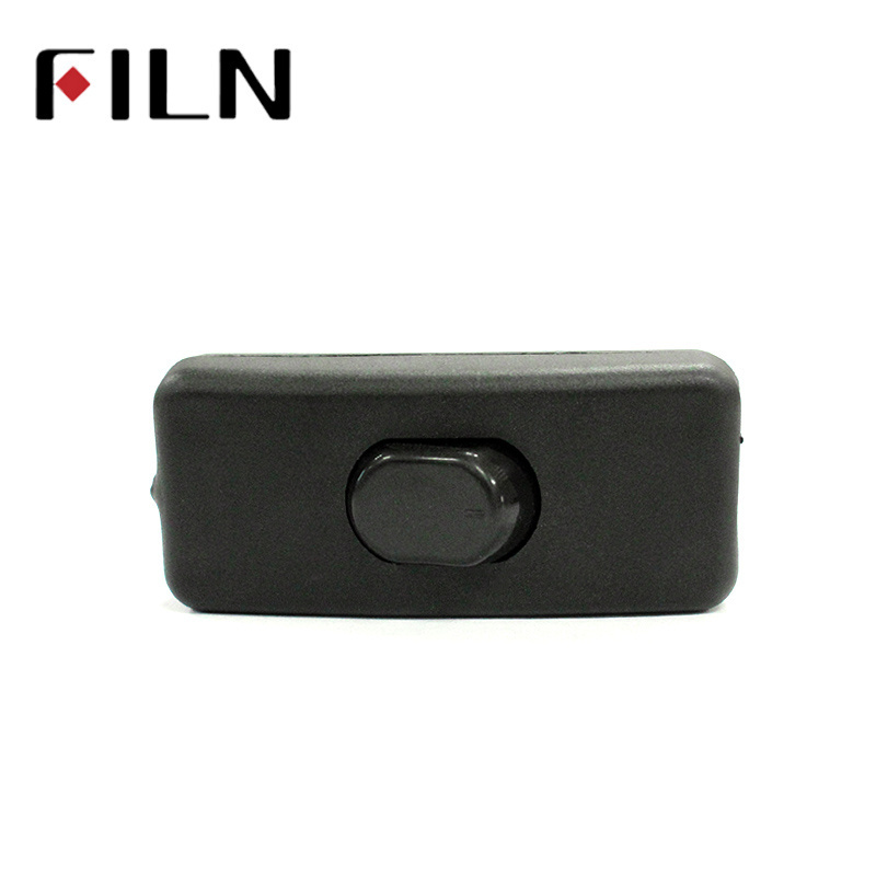 FILN 303 Universal Switches AC 110-250V 2A Inline Lighting Lamp Plastic In Line Cord Rocker Switch