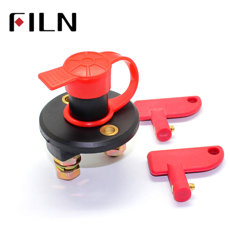 Boat Car Switch Battery Isolator Cut Off Power Kill Switch 400A 24V Heavy Duty with Key Waterproof Cover Battery Isolator Switch