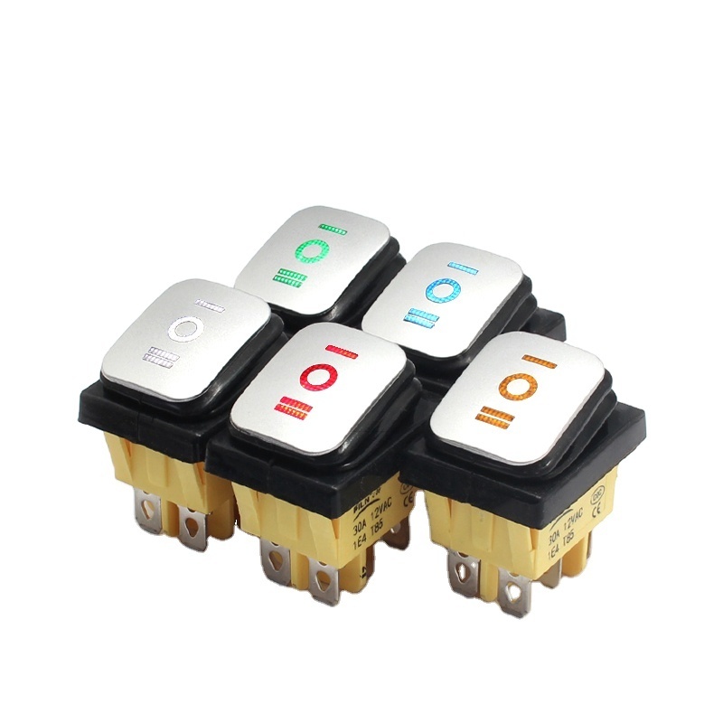 FILN Rocker switch 3 Positions ON-OFF-ON 16A 250V  AC DC KCD4 waterproof DPDT Boat switch racing switch panel