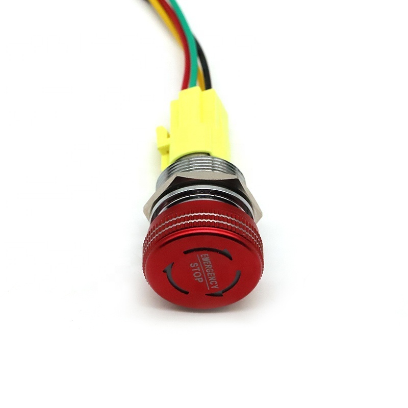 Emergency Mushroom Push Button Switch Illuminate with terminal customized