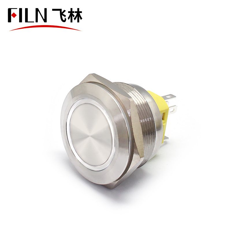 30MM On Off Switch Symbol and 2 Step Push Button Switch Stainless steel Momentary Latching 220V Button Switches for machines