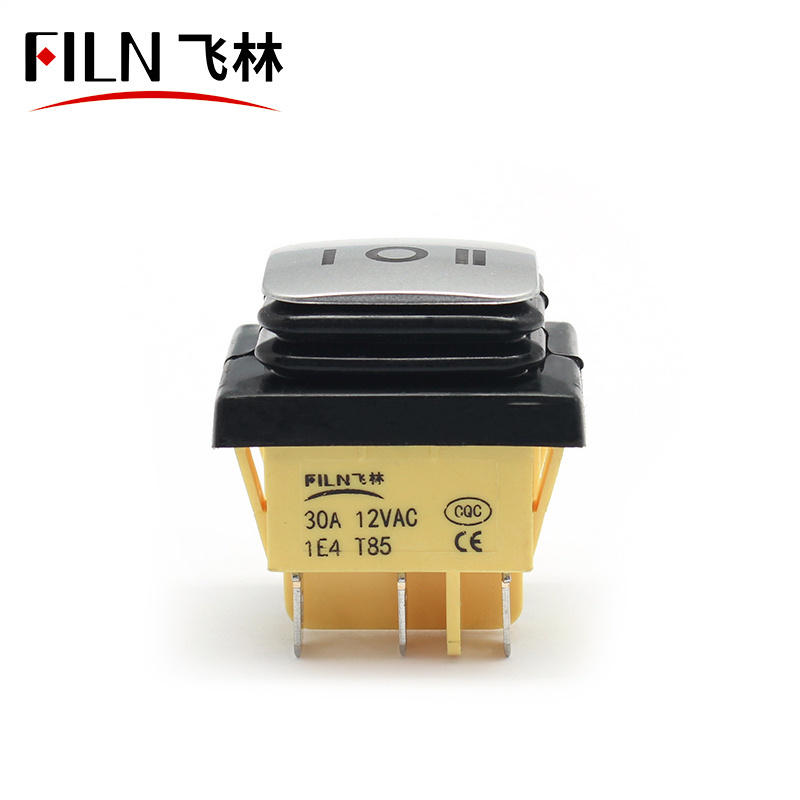 FILN Rocker switch 3 Positions ON-OFF-ON 16A 250V  AC DC KCD4 waterproof DPDT Boat switch racing switch panel