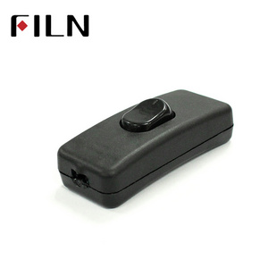 FILN 303 Universal Switches AC 110-250V 2A Inline Lighting Lamp Plastic In Line Cord Rocker Switch