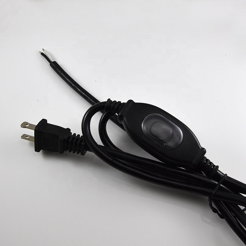 1.5M 18AWG 2pin us power cord with IP65 xx-204 waterproof switch