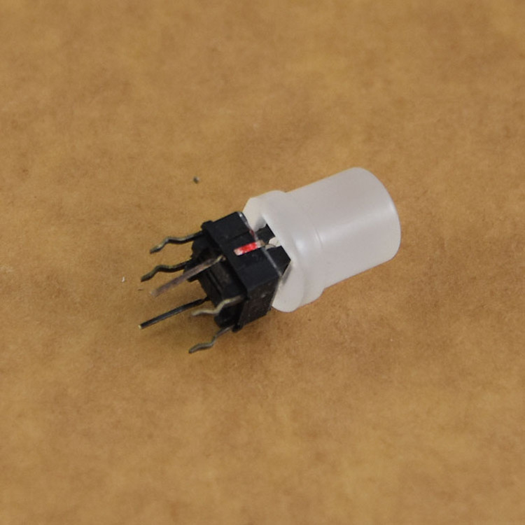 PCB Mounted Illuminated Tactile Tact Switch With Blue Led Light Inside