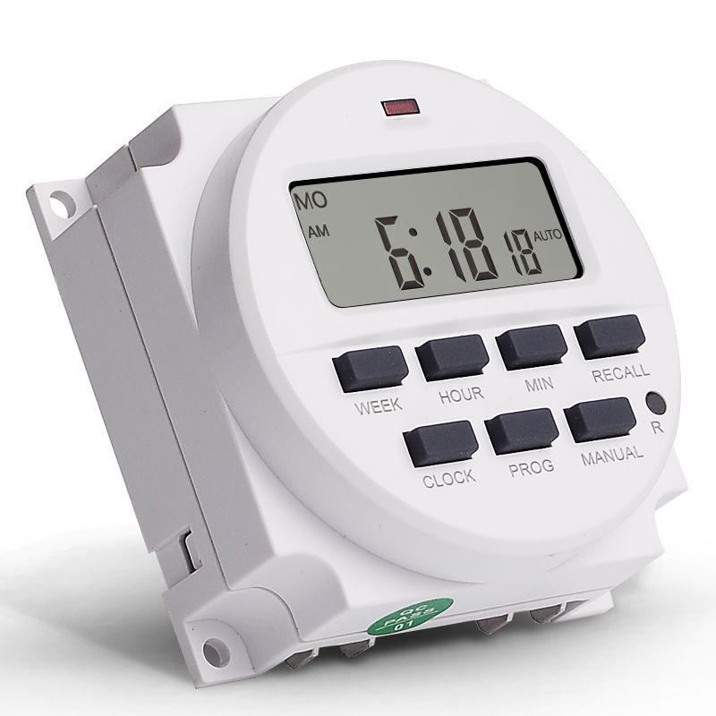 LCD Digital Power Programmable Timer AC 12V 16A Time Relay Switch ...