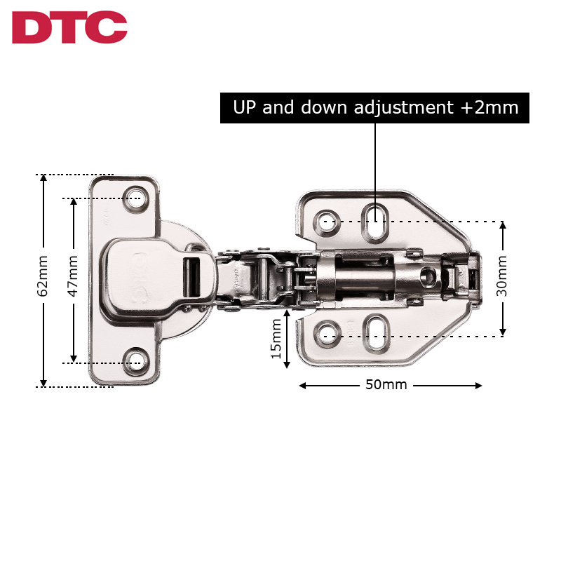 DTC Hardware Cabinet 3D Adjustable Invisible Concealed Soft Close Furniture Hinge