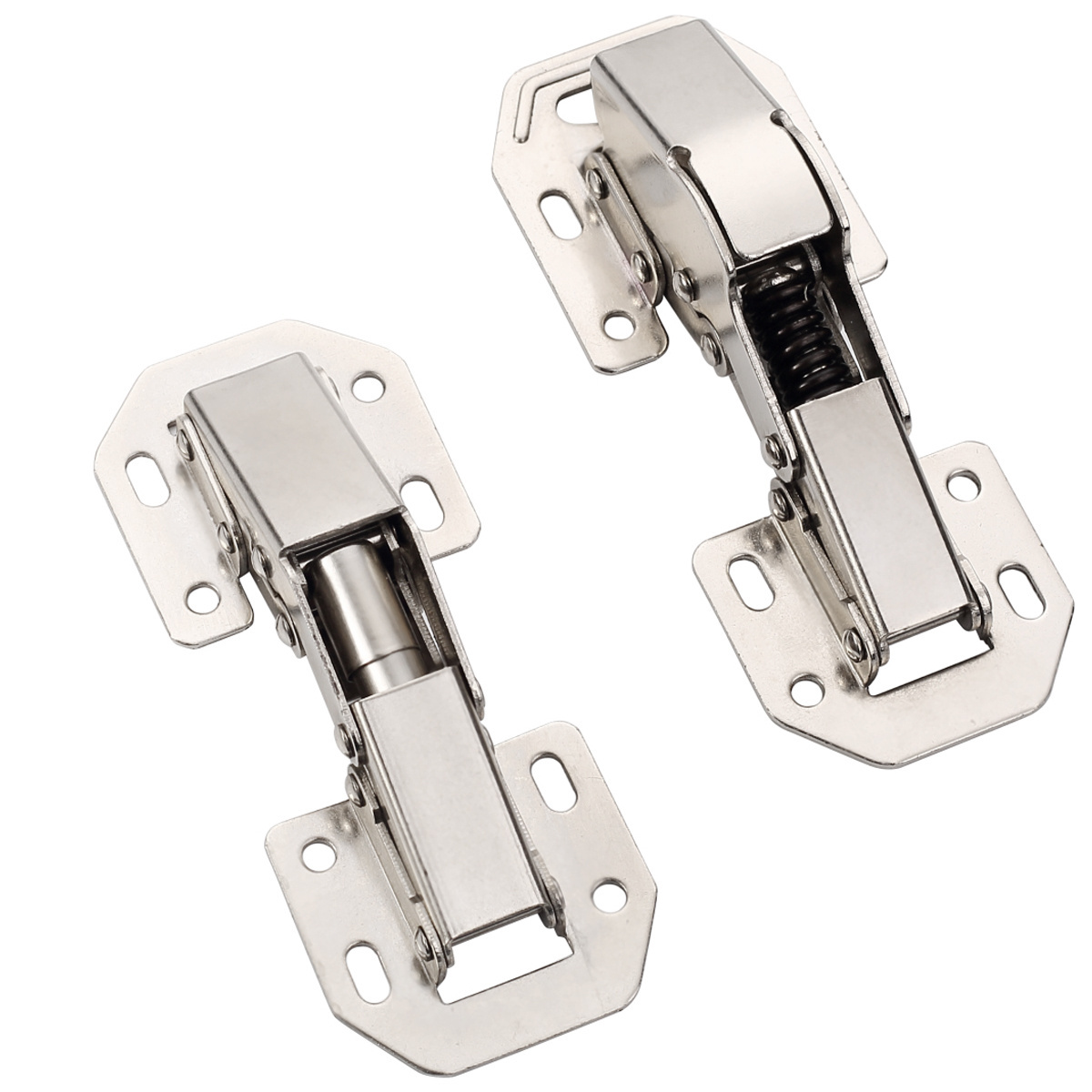 Furniture Hardware 90 Degree Bridge Spring Hinges Cabinet Closet Door Frog Hinges Without Drilling