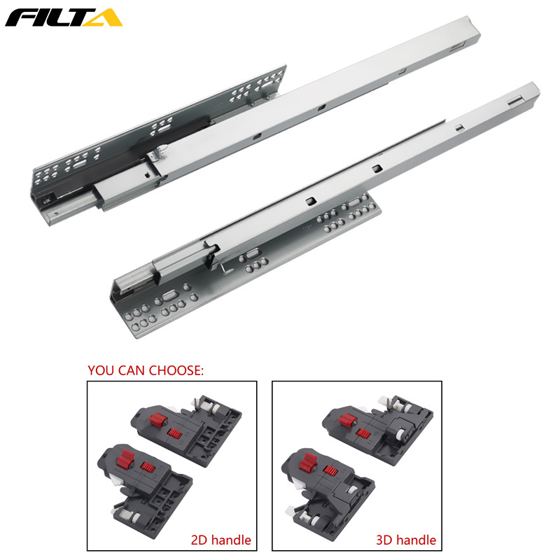 Filta European Type Kitchen Cabinet 14 inch Full Extention Undermount Soft Close Concealed Drawer Slide