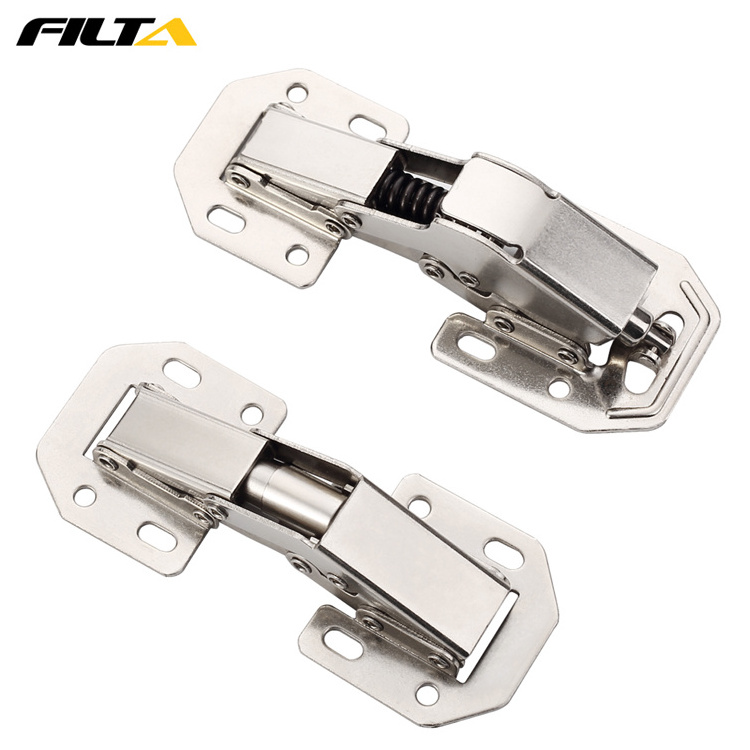 Furniture Hardware 90 Degree Bridge Spring Hinges Cabinet Closet Door Frog Hinges Without Drilling