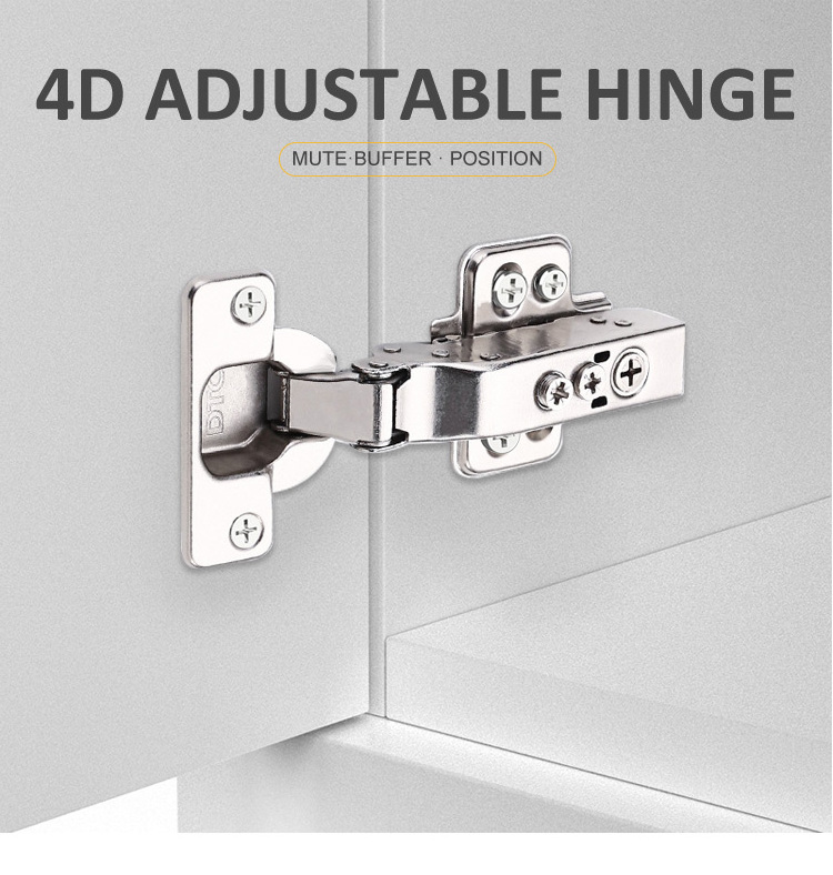 DTC Furniture Hardware 4d Adjustable Conceal Door Auto Hinges Soft Closing Hydraulic Cabinet Hinge