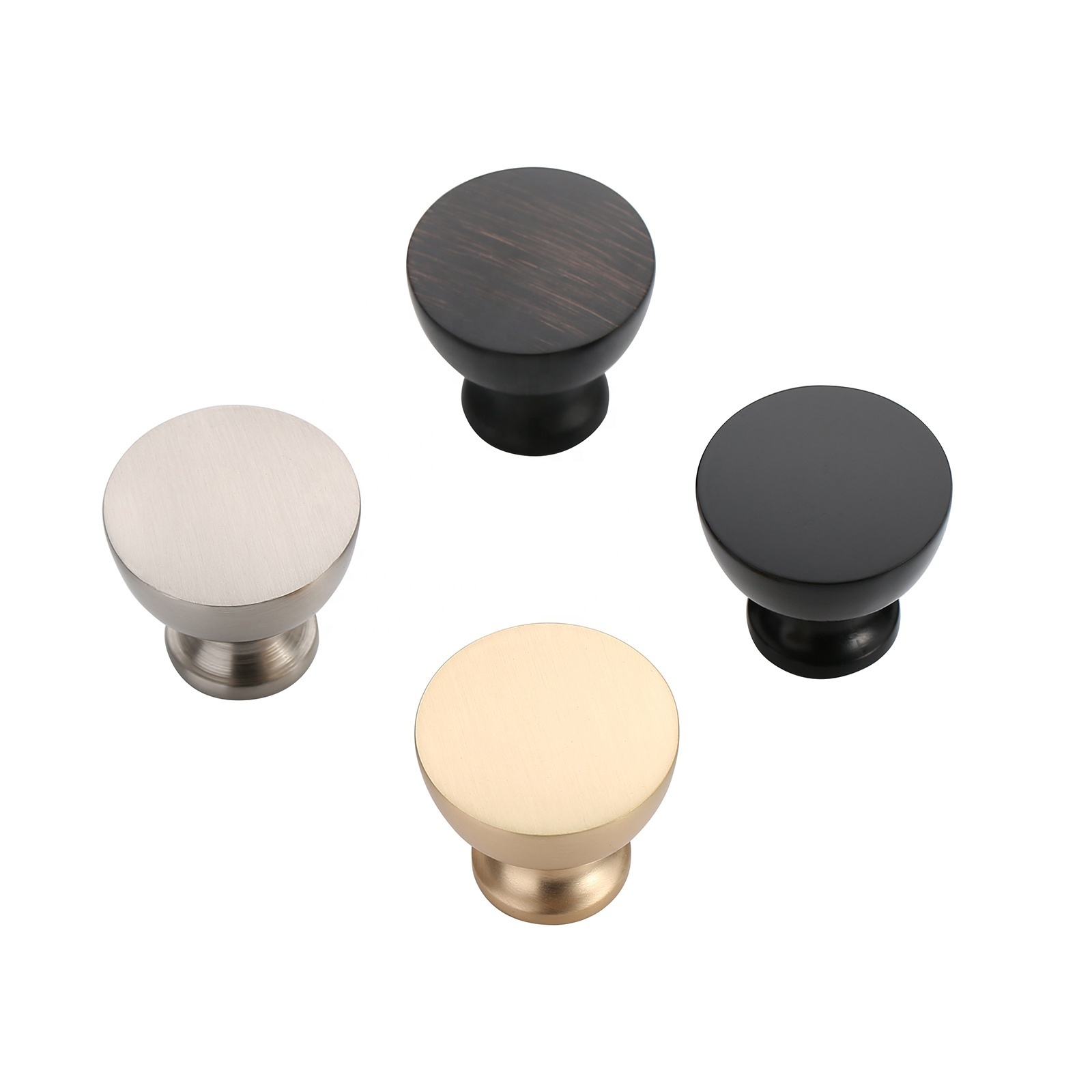 Black Single Hole Knob European Cabinet Wardrobe Zinc Alloy Door Handle Knobs 1296