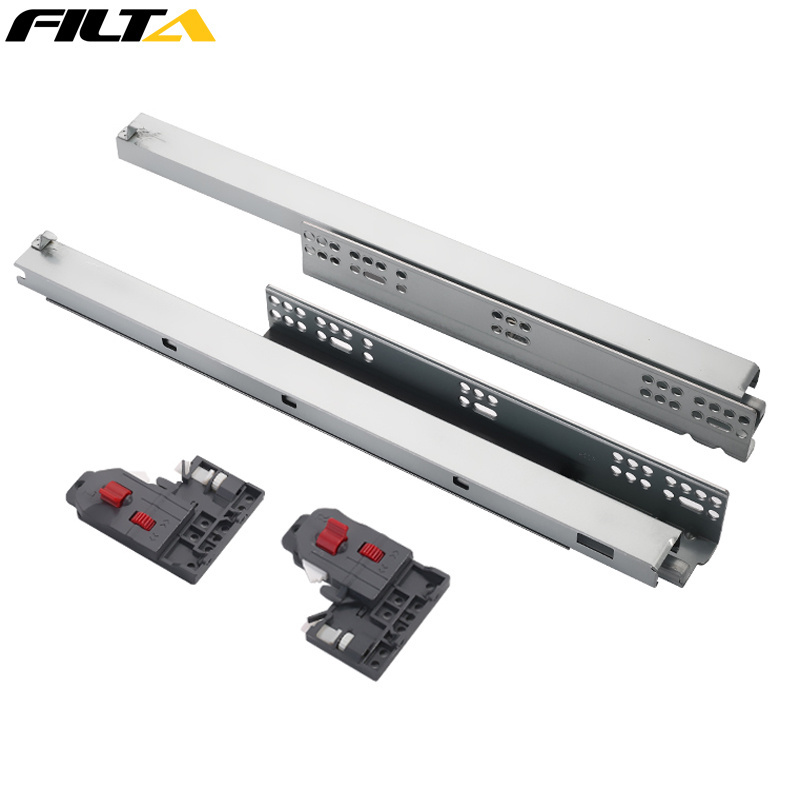 Filta Furniture Hardware 14 Inch Heavy Duty Soft Closing Undermount Cabinet Drawer Slide