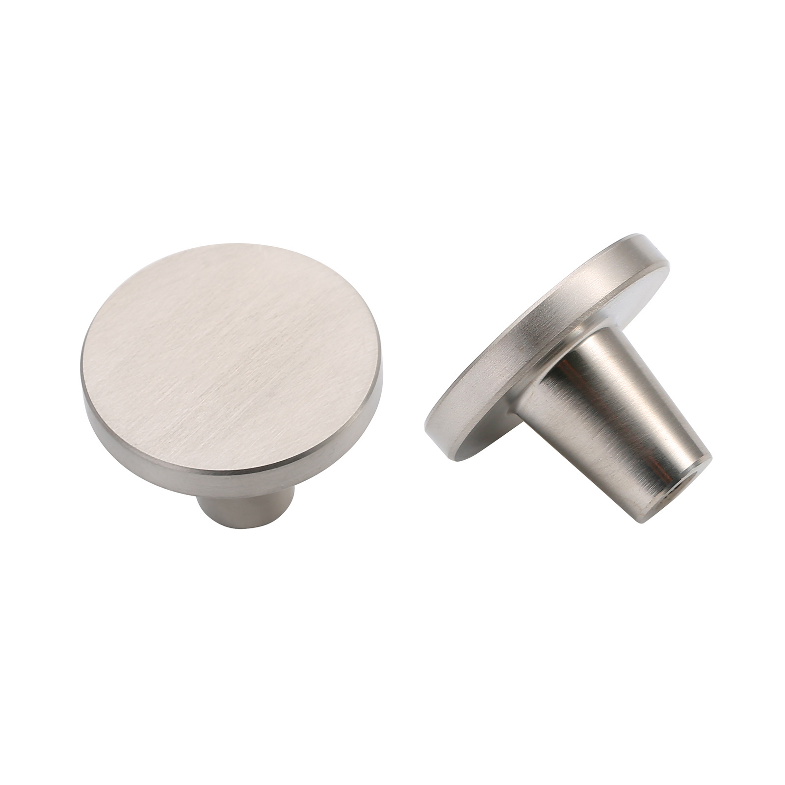 Round Cabinet Knobs Stainless Steel Drawer Pull Kitchen Furniture Hardware Modern Door Knobs Bedroom Closet Door Knobs