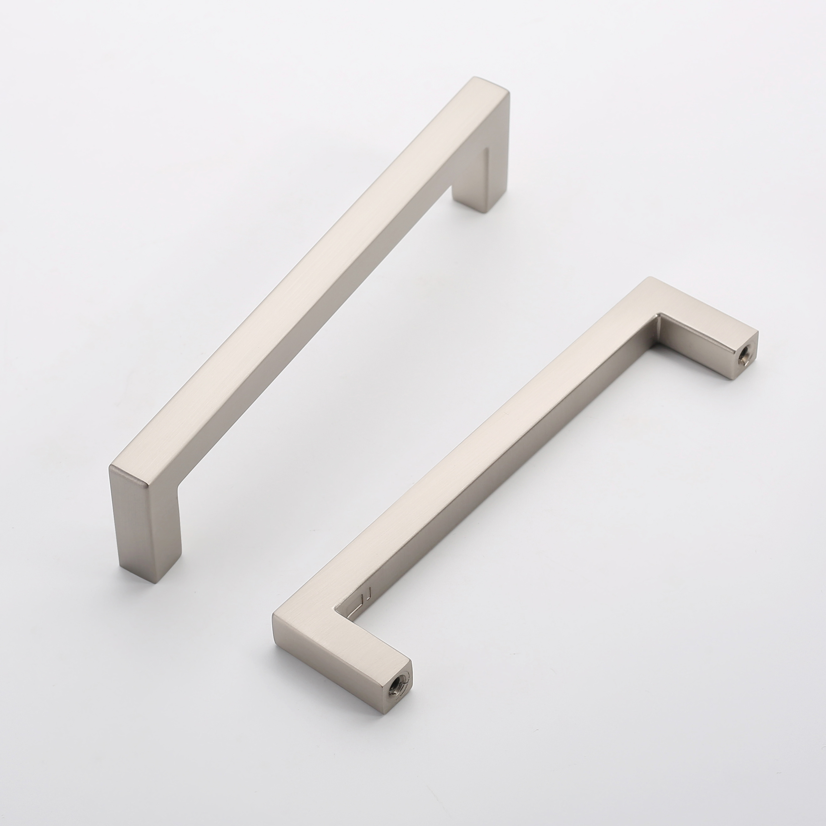 FILTA Wholesale Zinc Width 10mm 5 Inch Solid Kitchen Square Bar Cabinet Handles Brushed Nickle Drawer Pulls