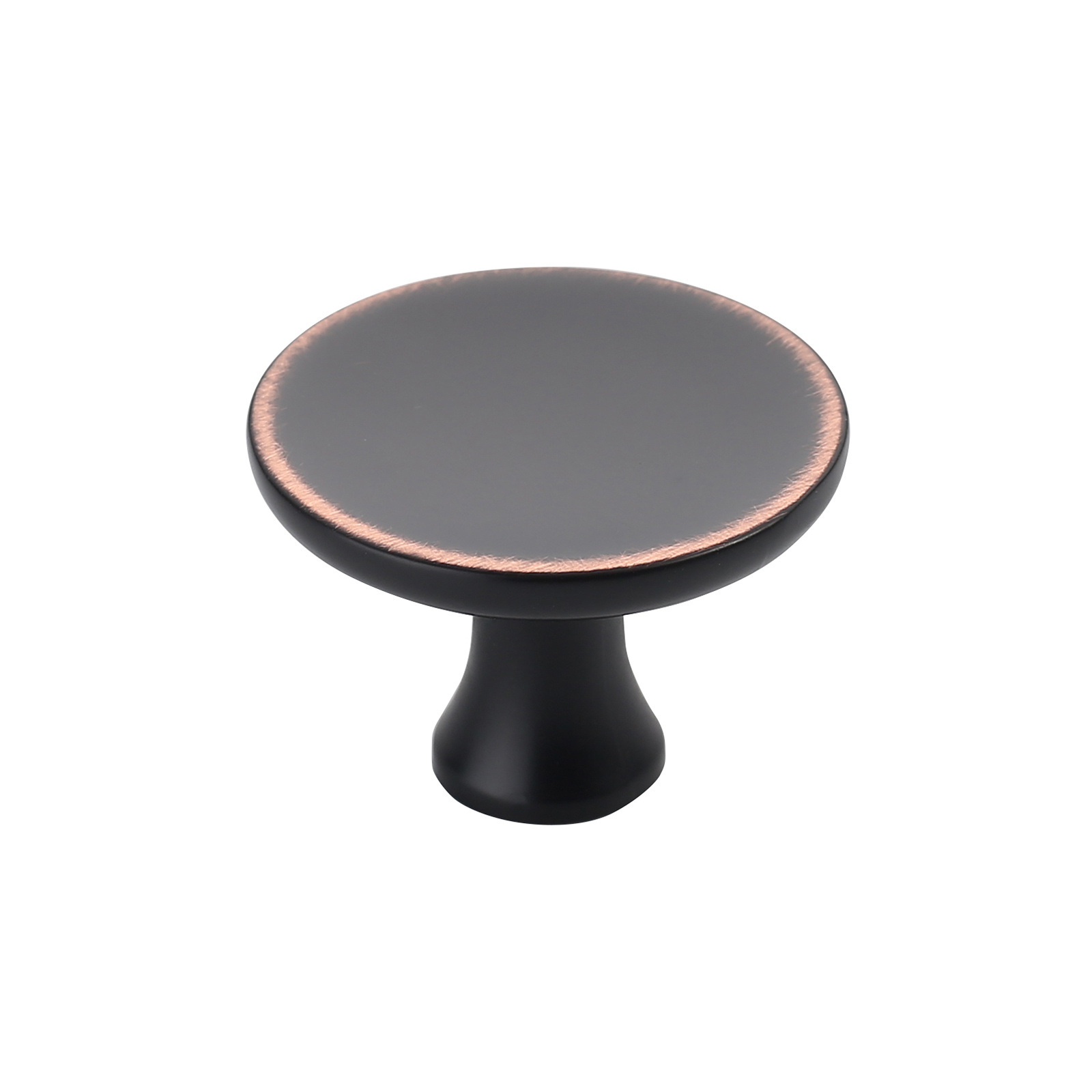 Chinese Factory Round Flat Drawer Knobs Black Furniture Hardware Pull Handle Mushroom Shape Kitchen Cabinet Knobs 1473