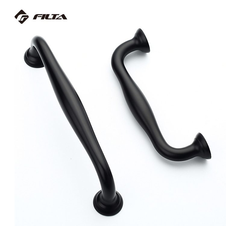 wholesale zinc alloy cabinet handles american black handle and knobs