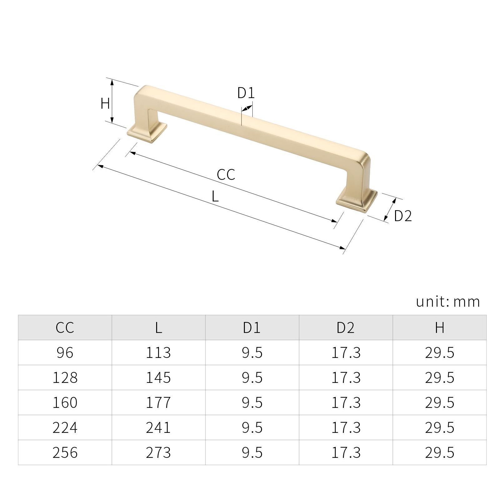 Modern Zinc Gold Brushed Nickel Furniture Handles Manija de Muebles Kitchen Cabinet Pulls