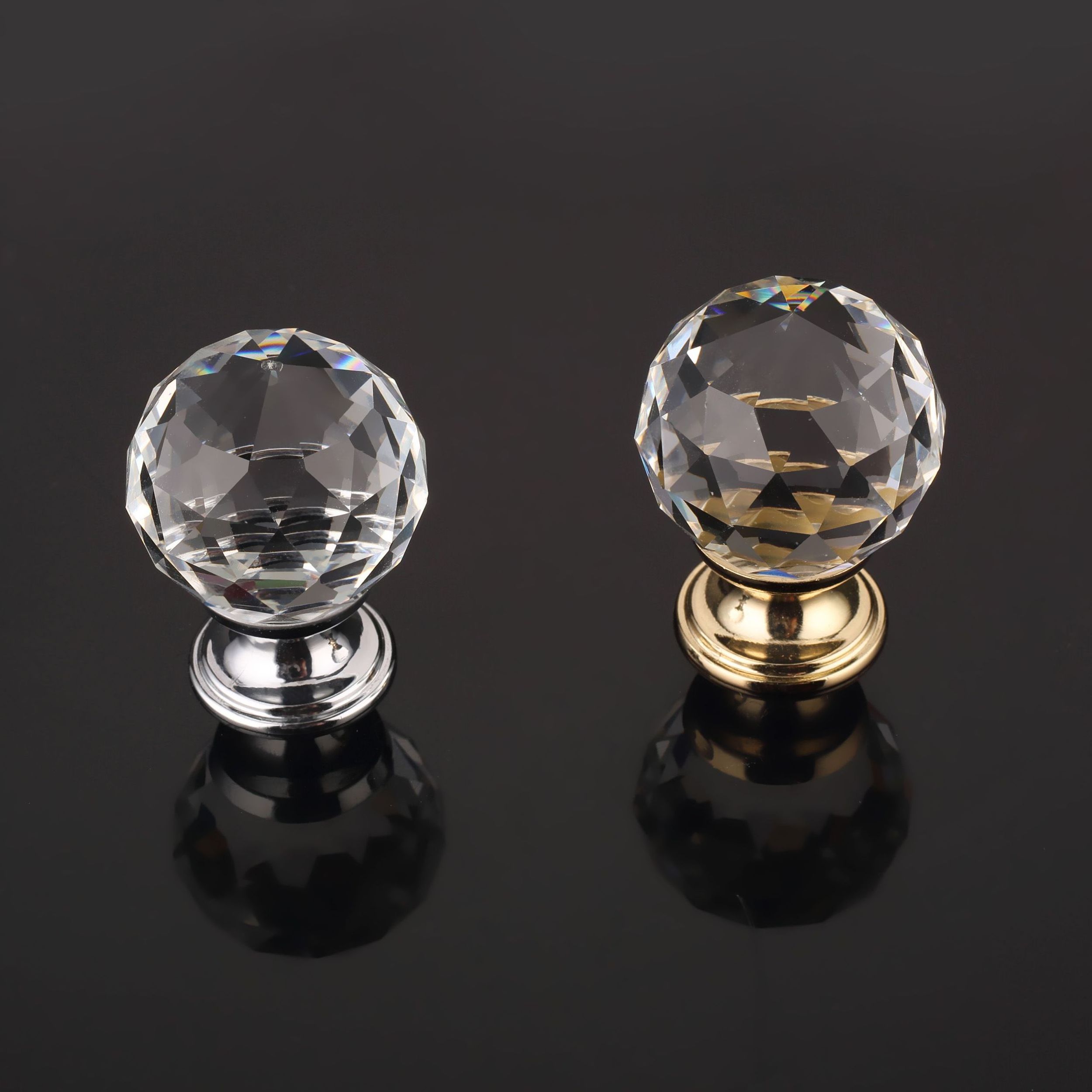 North America market collection furniture hardware accessories decorative zinc crystal furniture knob