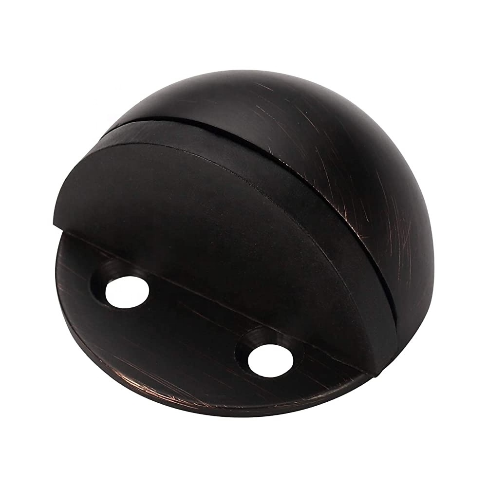 Solid Dome Shaped Door Stopper Modern Black Floor Door Stops No Drilling Doorstop Rubber Bumper Adhesive Door Stoppers 9001B