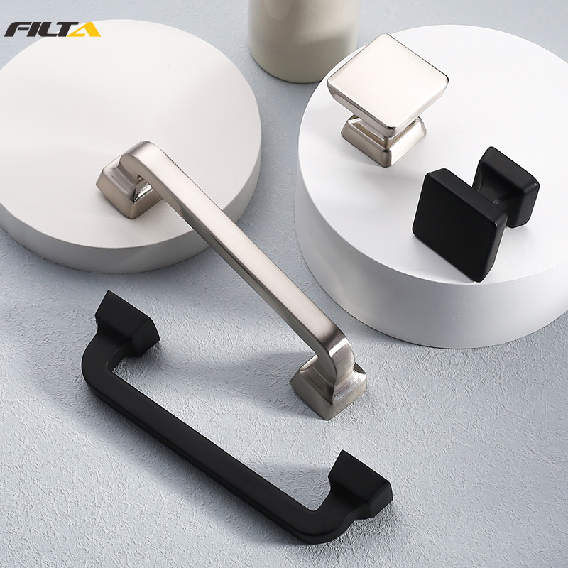 FILTA Zamak Cabinet Drawer Handle Glod Black Wardrobe Manija de Muebles kitchen Cabinet Pulls 3794